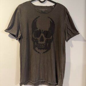 John Varvatos olive green Skull tee